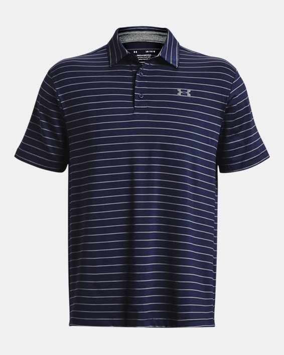 Men's UA Playoff Polo Core Stripe in Blue image number 4